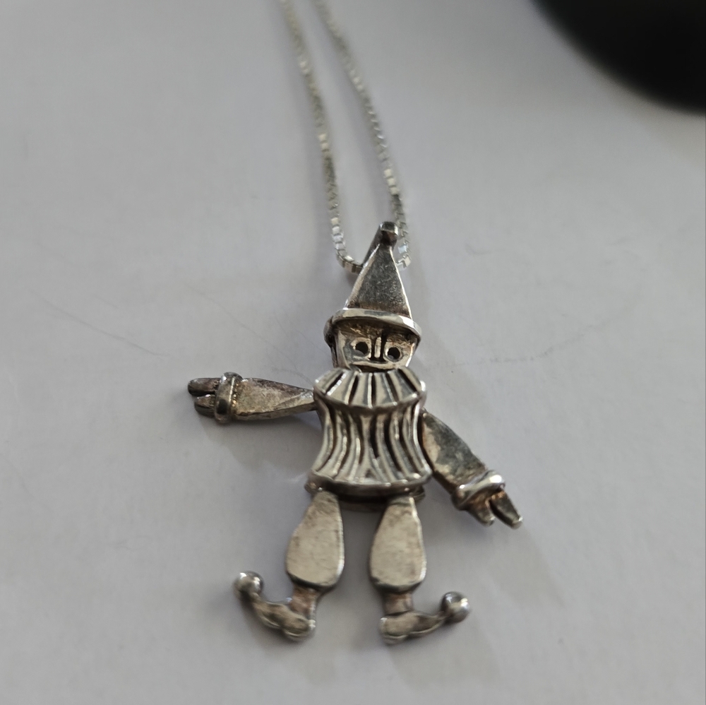 Sterling Silver Elf Pendant Necklace